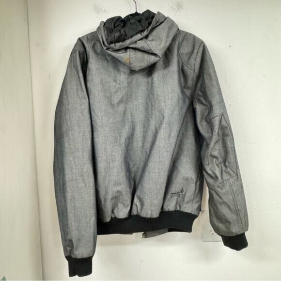 Volcom VS1 Grey Hooded Warm Jacket Coat Mens L - Picture 8 of 10